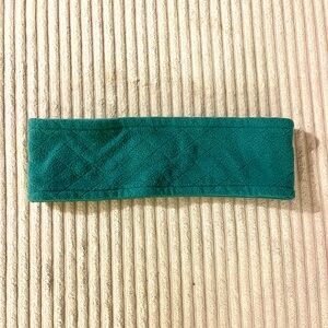 Womens Running Winter Fleece Cross pattern Headband Turquoise Teal